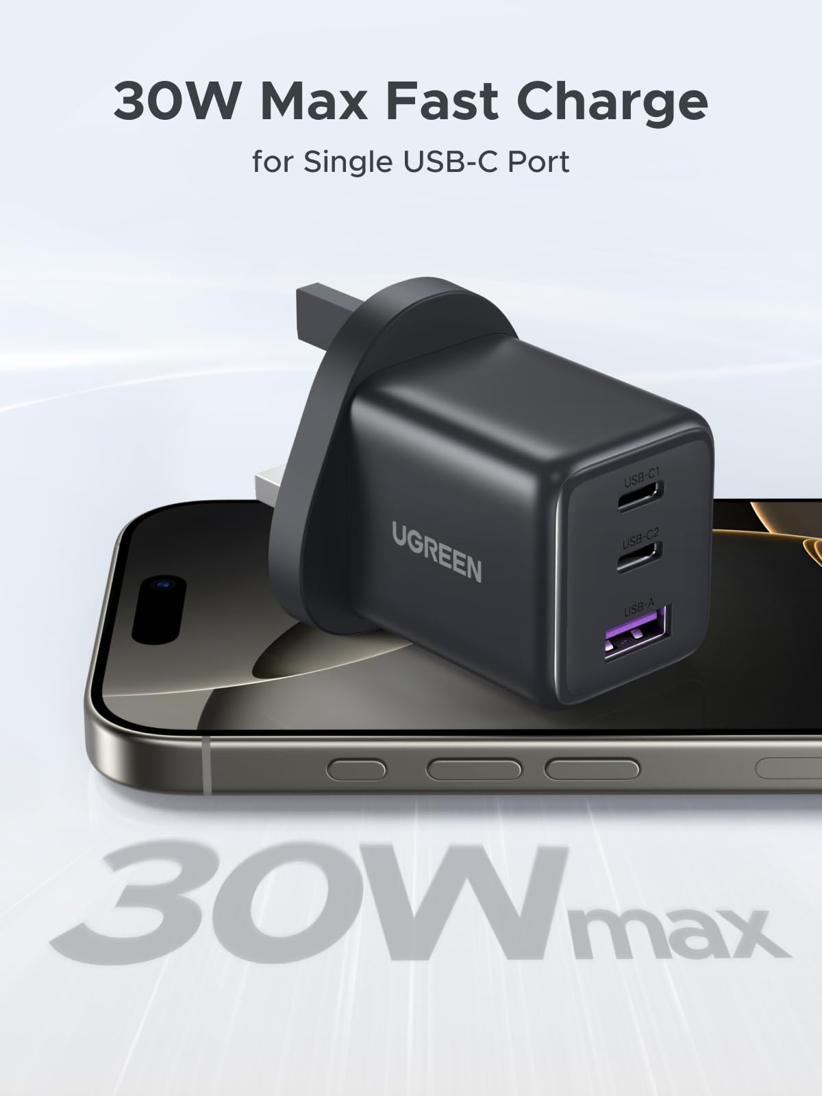 UGREEN 30W 3-Port GaN Fast Charger Adapter – UGREEN price in Bangladesh